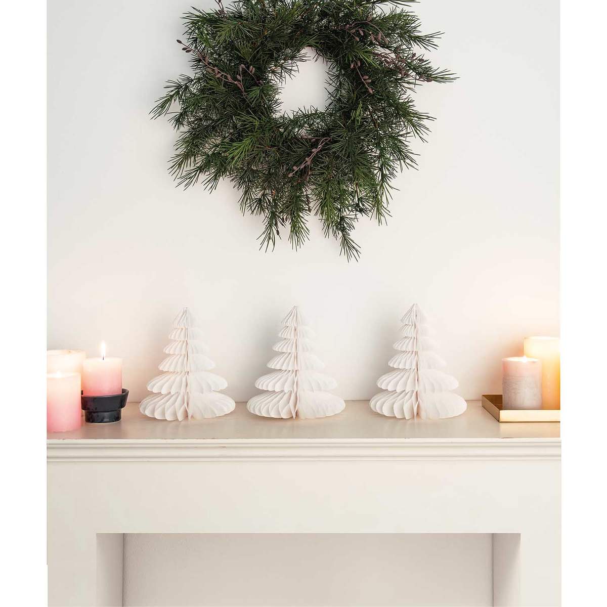 Wabenpapier Tannenbaum 'weiss'