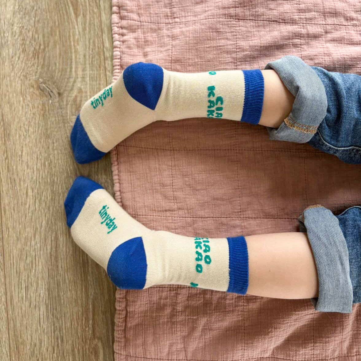 Tinyday Ciao Kakao-Socken Blau