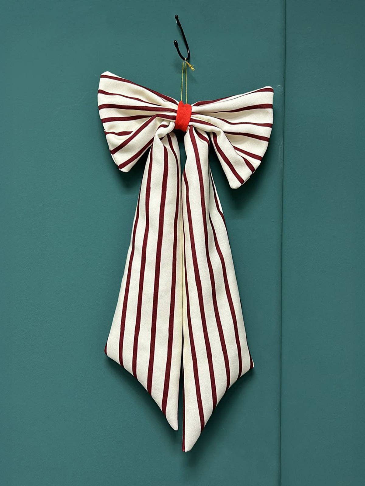 Weihnachtsschmuck Schleife schmal gestreift