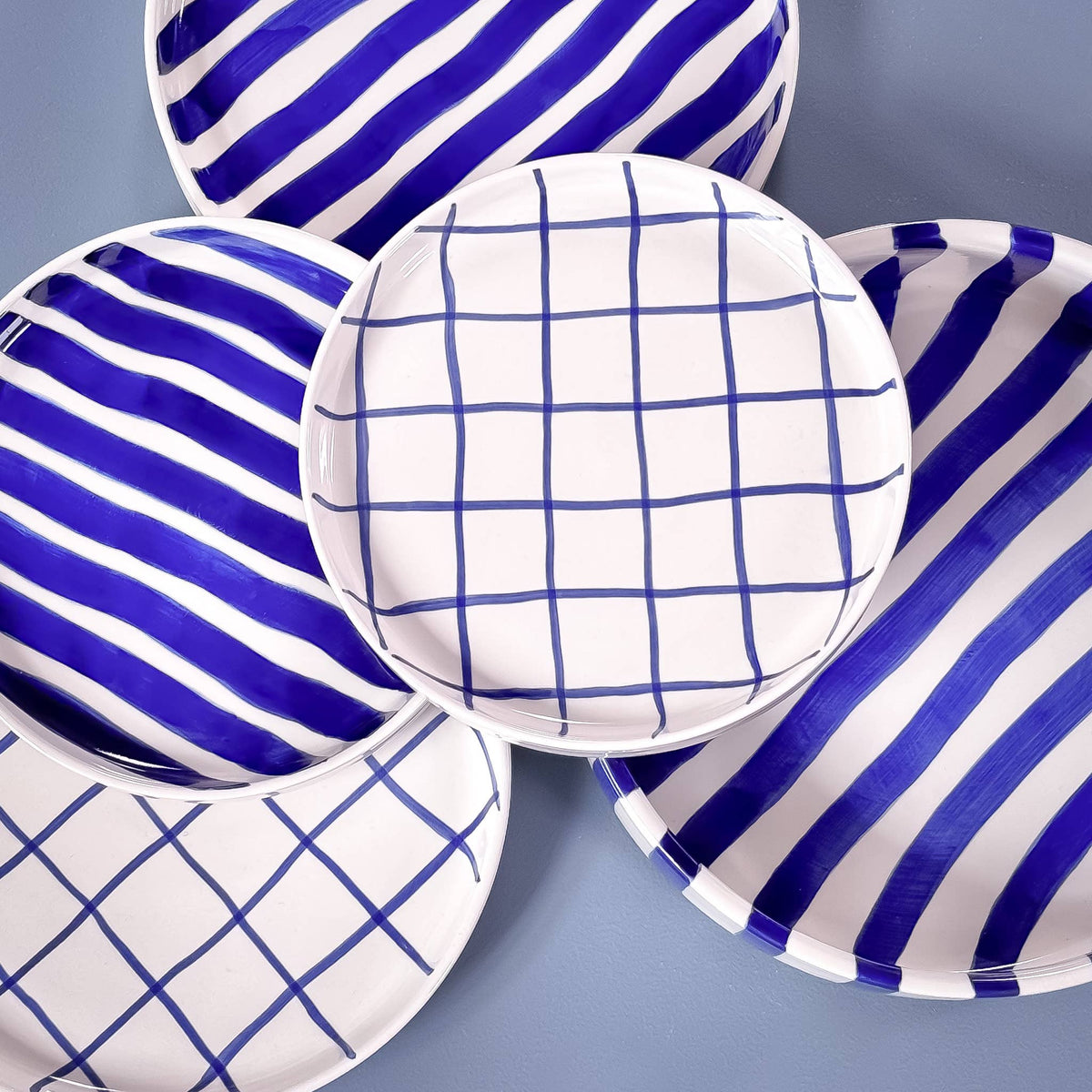 Magazin Minori Espresso Set Grid - mare blue (2er Set - 4 Teile)