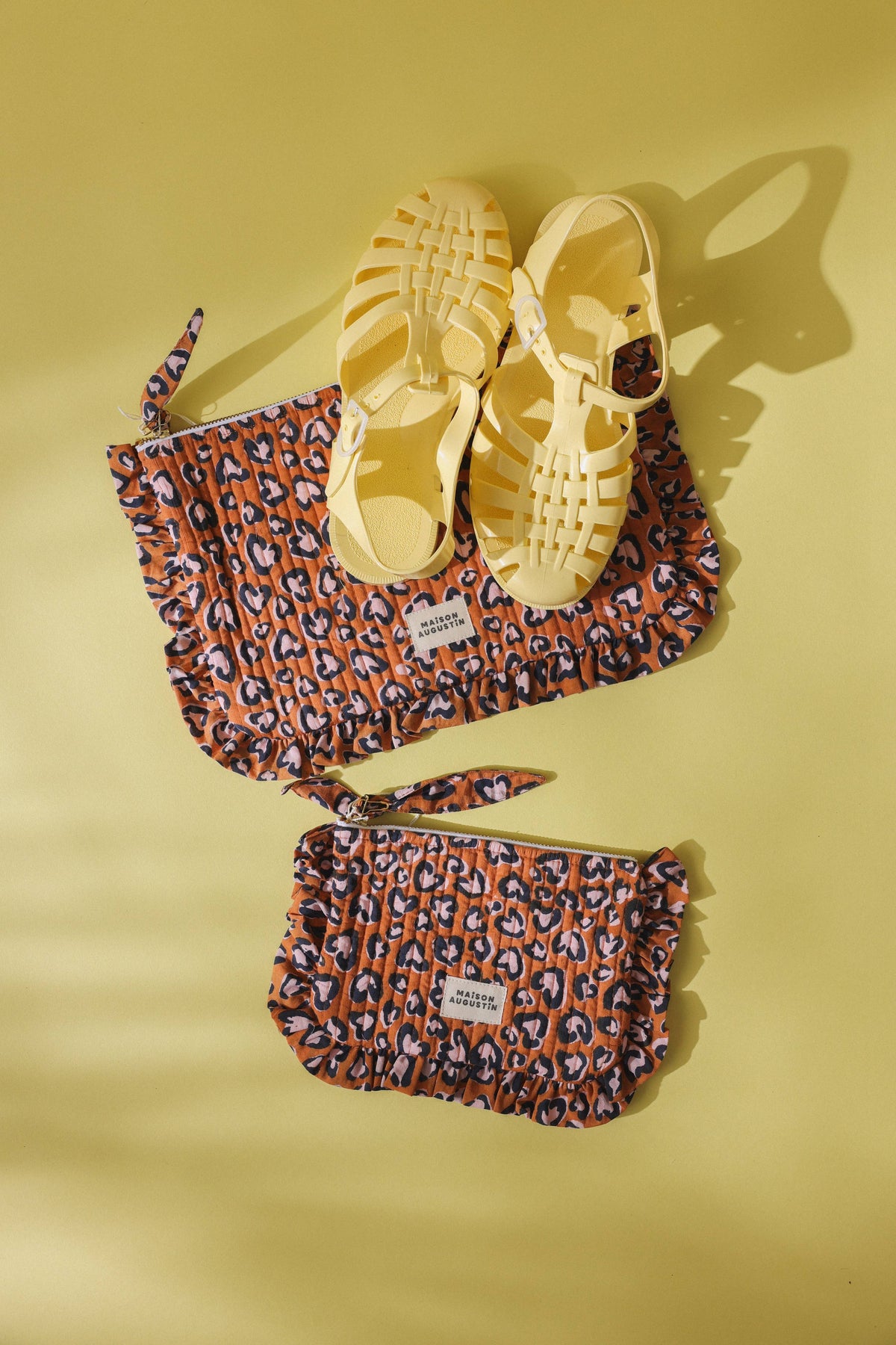 Maison Augustin Kleine Leo Kamel Tasche/ Kosmetiktasche/ Etui