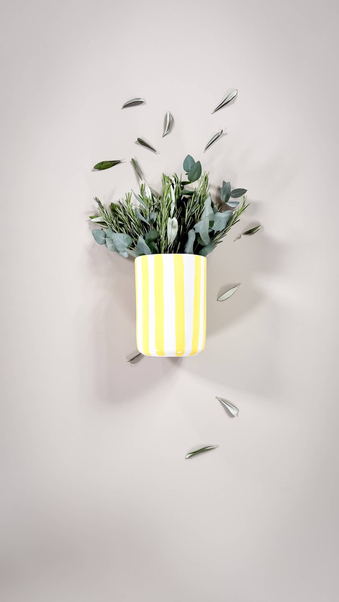 Magazin Minori Vase Stripes - spiaggia yellow