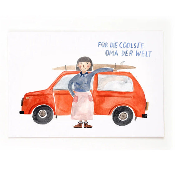 Postkarte 'Für die coolste Oma der Welt' Gretas Schwester