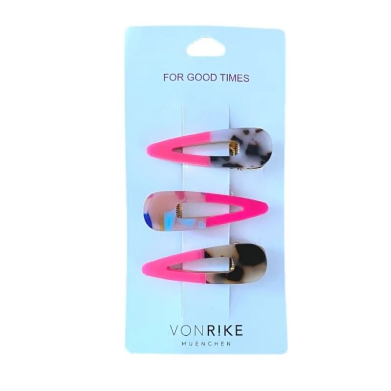 Von Rike Haarclips '3-er Set Acetat Clips'