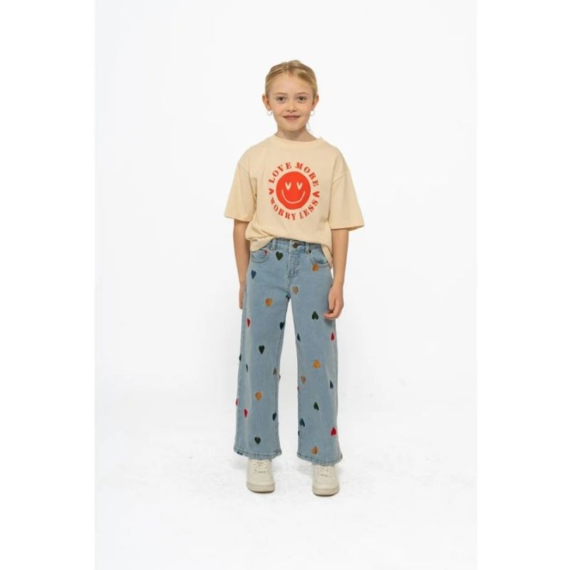THE NEW TNNessa Wide Jeans mit Herzchen