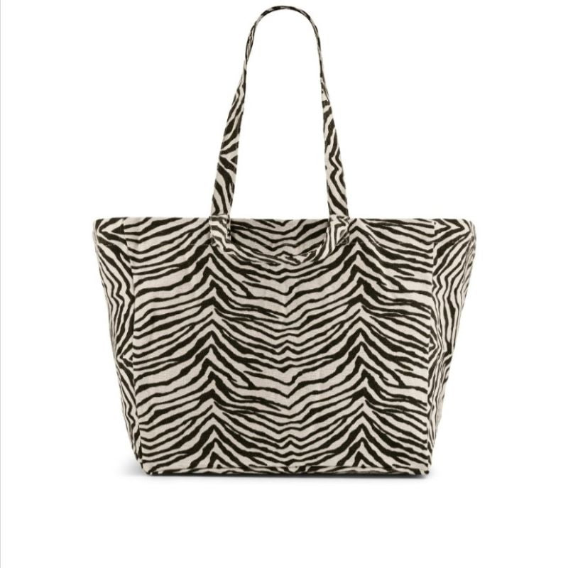 Rose in April "Elisa" Shopper Greige Zebra
