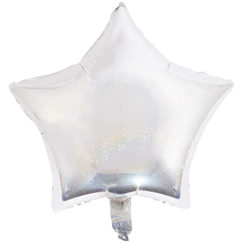 YEY! LET'S PARTY Folienballon 'SILBER / STERN / 36 CM'