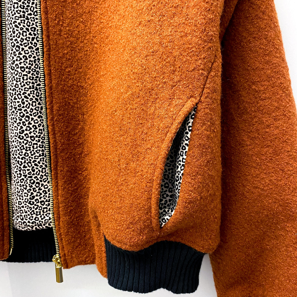 Studio du. Bomberjacke Wollwalk rost/Leo