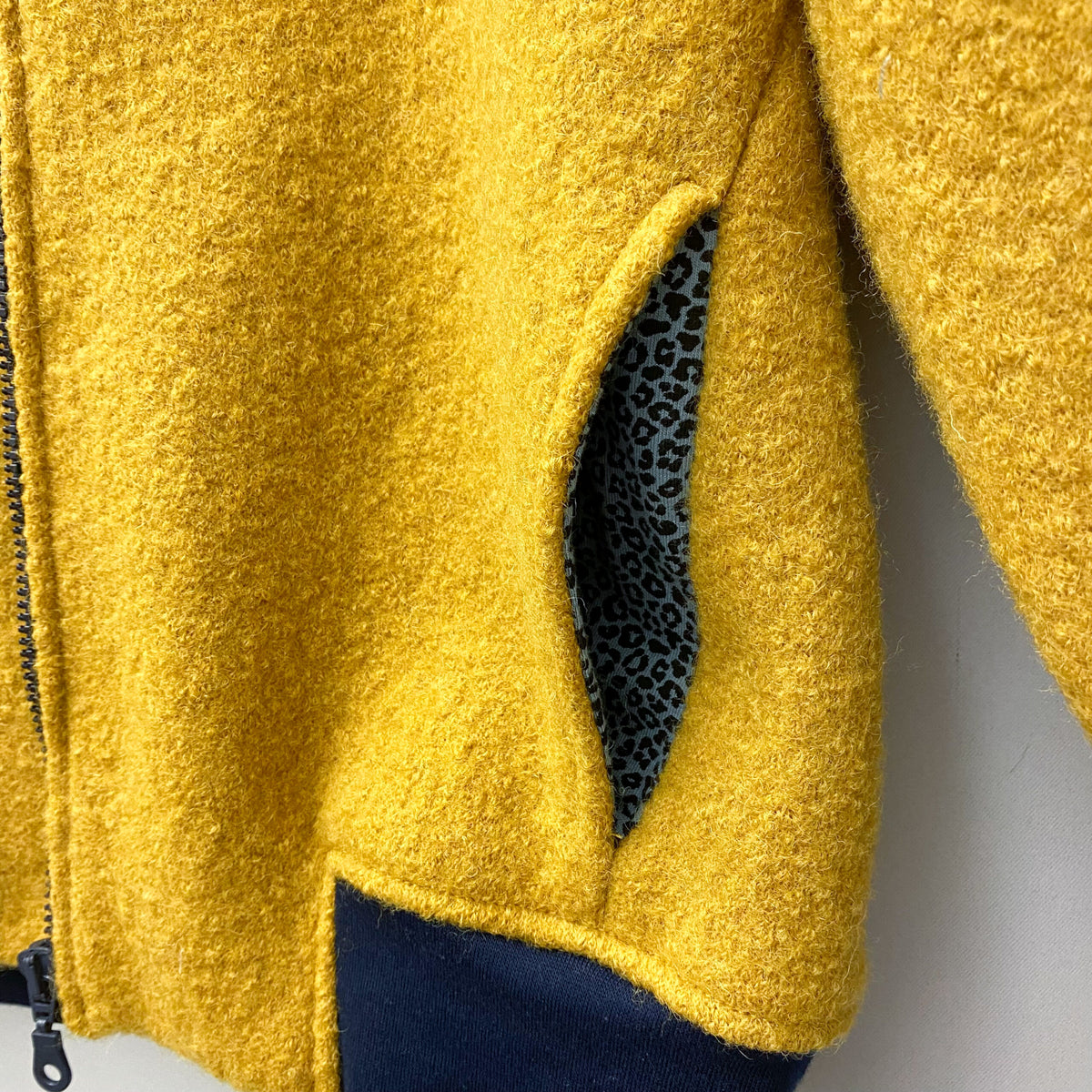 Studio du. Bomberjacke Wollwalk senf/Leo