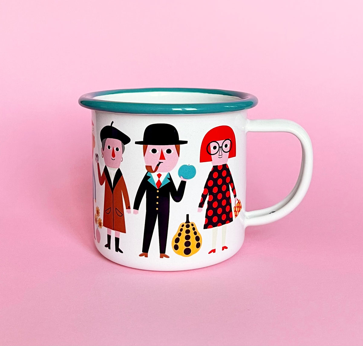 Emaille Tasse 'Art Lover' Omm Design