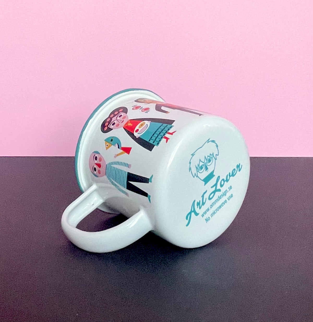 Emaille Tasse 'Art Lover' Omm Design