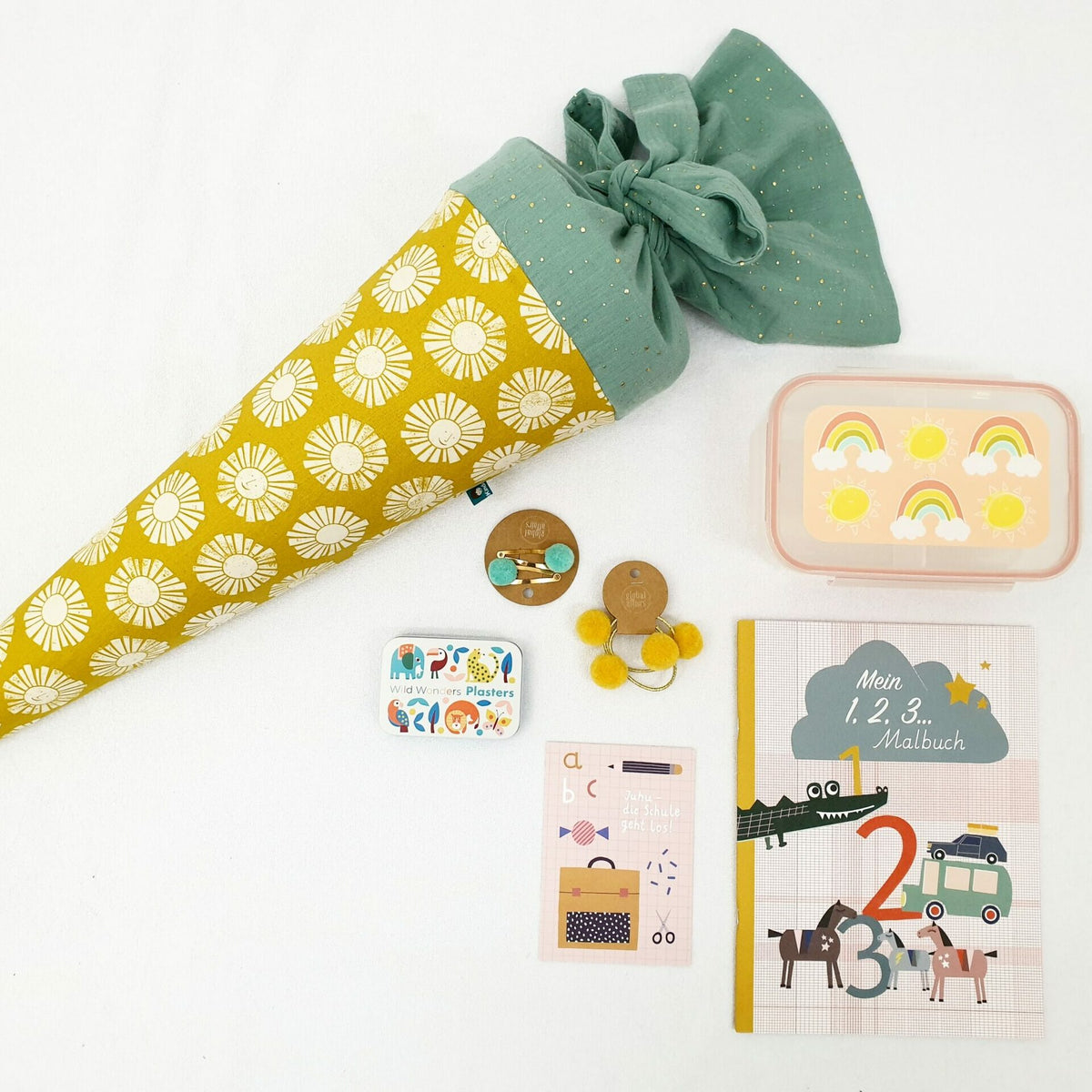 Studio du. Schultüte 'Sonnen/mint gold'