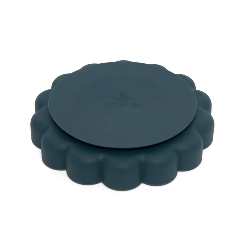 Petit Monkey SilikonTeller mit Saugboden 'LÖWE/Balsam Blue'