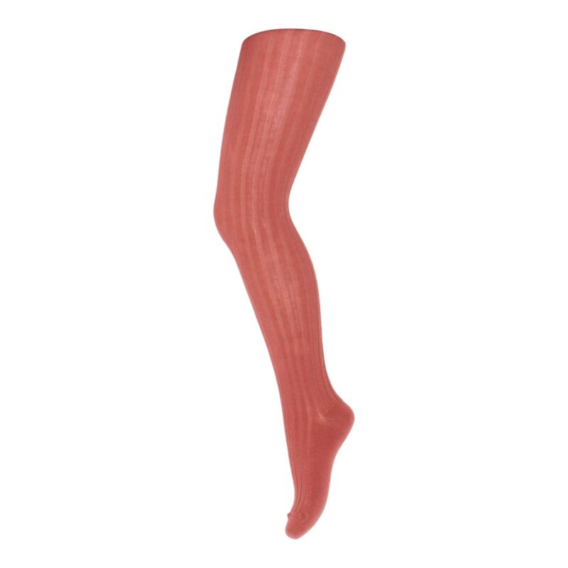 MP Denmark Cotton Rib Strumpfhose 'Canyon Rose'