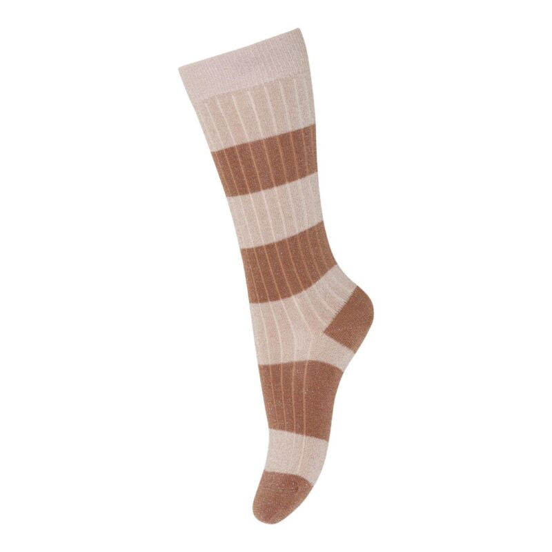 MP Denmark Clara Glitter Kniestrümpfe 'Rose Dust'