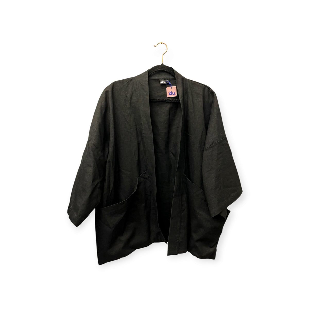 Studio du. Kimono Leinen dünn 'schwarz'