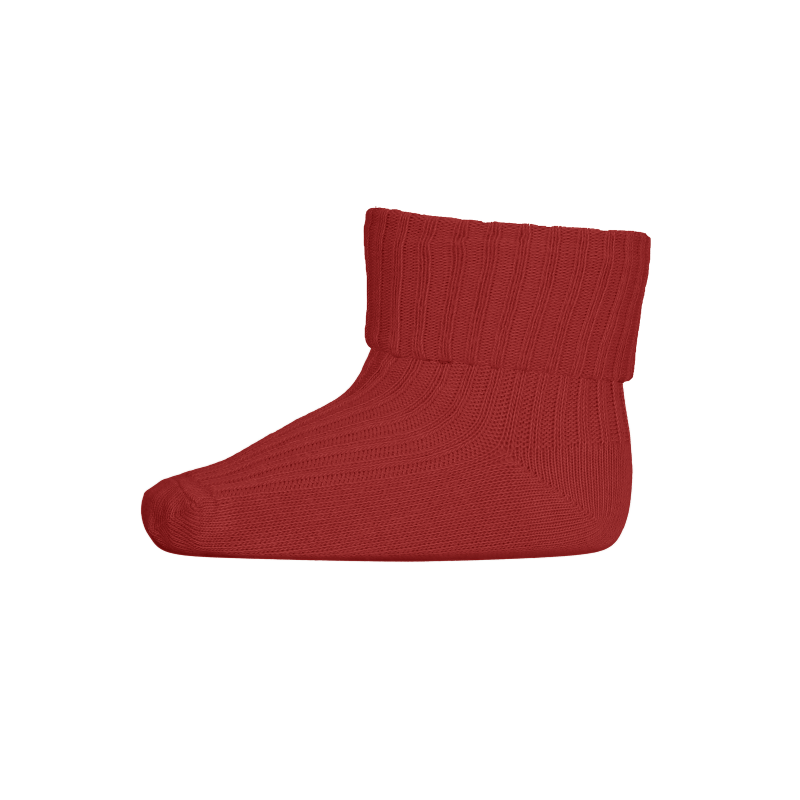 MP Denmark Gerippte Baby Socken 'Tomato'
