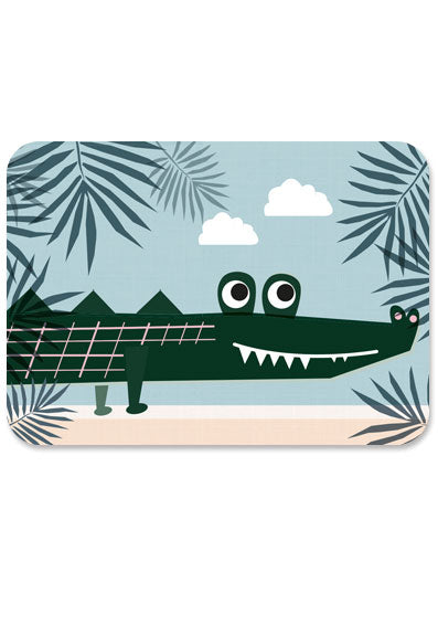 Postkarte 'Herr Krokodil' Life is delicious