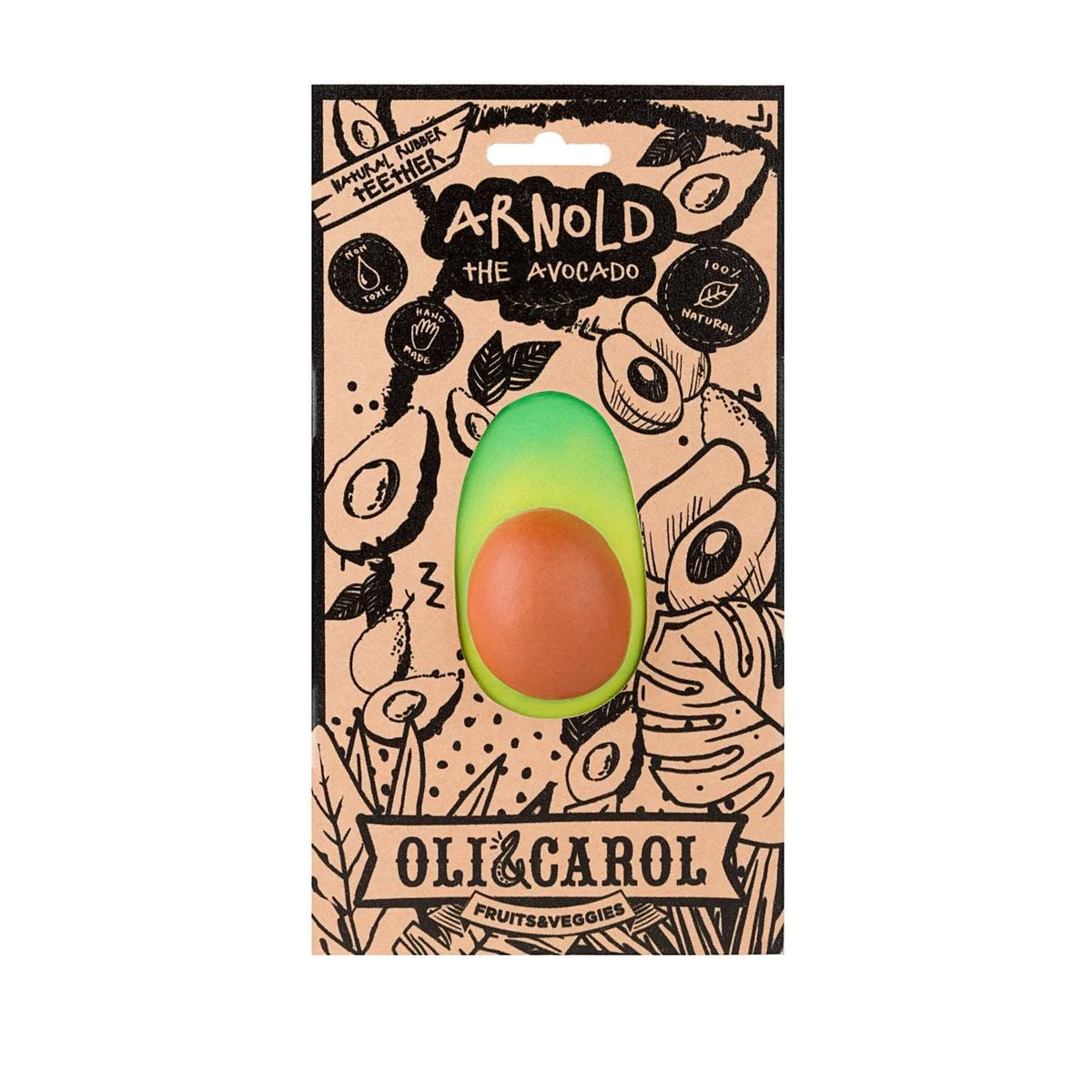 Oli & Carol 'Arnold the Avocado Baby Teether, Beissring'