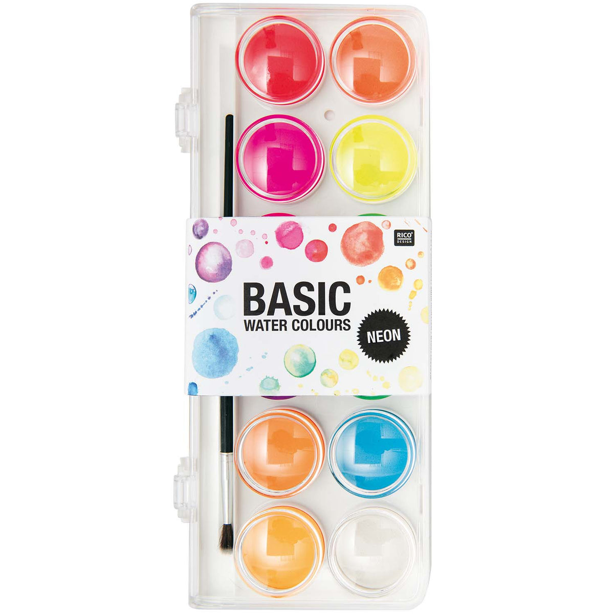 Wasserfarbkasten '12 Farben/Neon' Rico Design