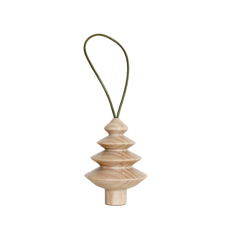 5mm Paper Anhänger 'Hölzerner Weihnachtsbaum Nr.4' - verschiedene Farben