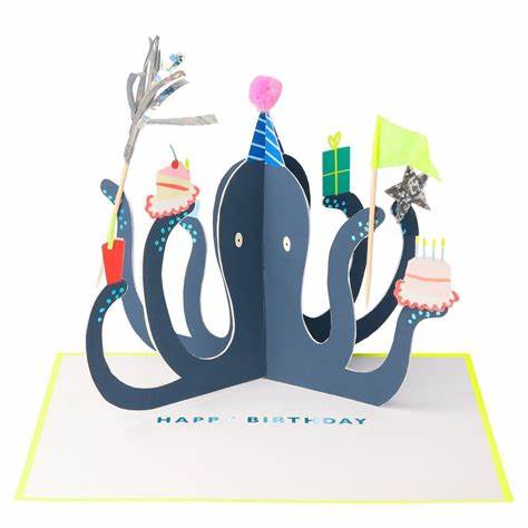 Stand-Up Karte 'Oktopus' MeriMeri