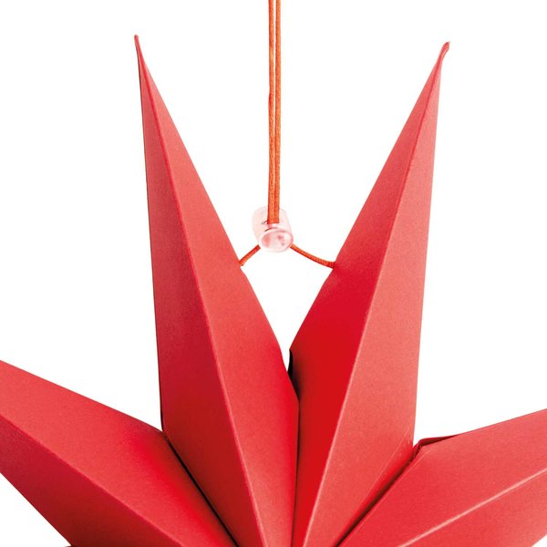 Papierstern Auffaltbar 'rot' 28cm