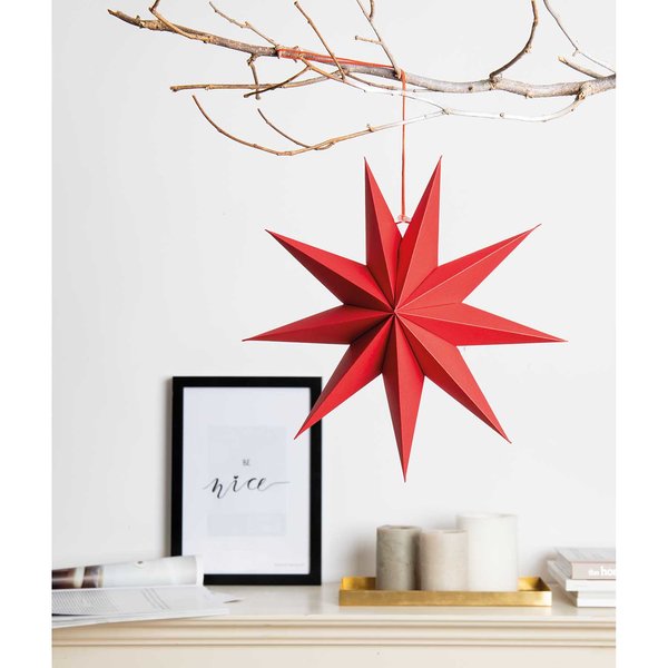 Papierstern Auffaltbar 'rot' 28cm