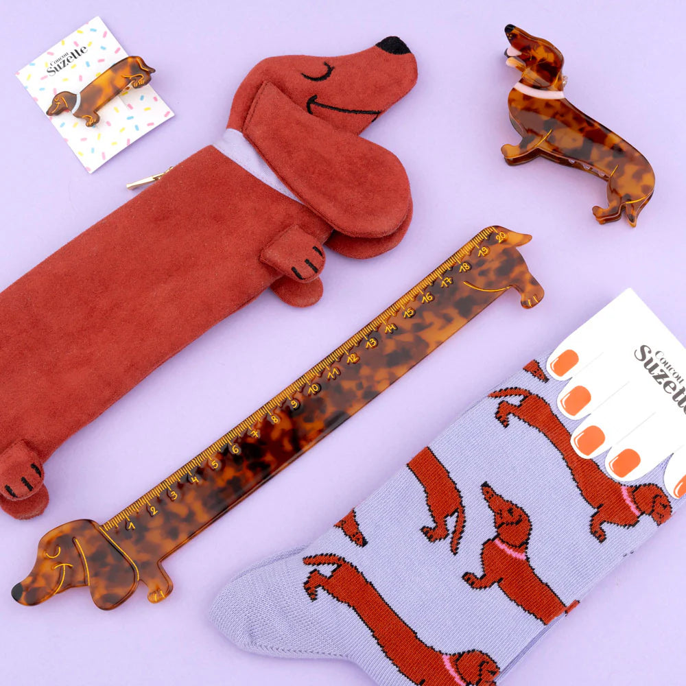 Coucou Suzette -Federtasche Dackel-