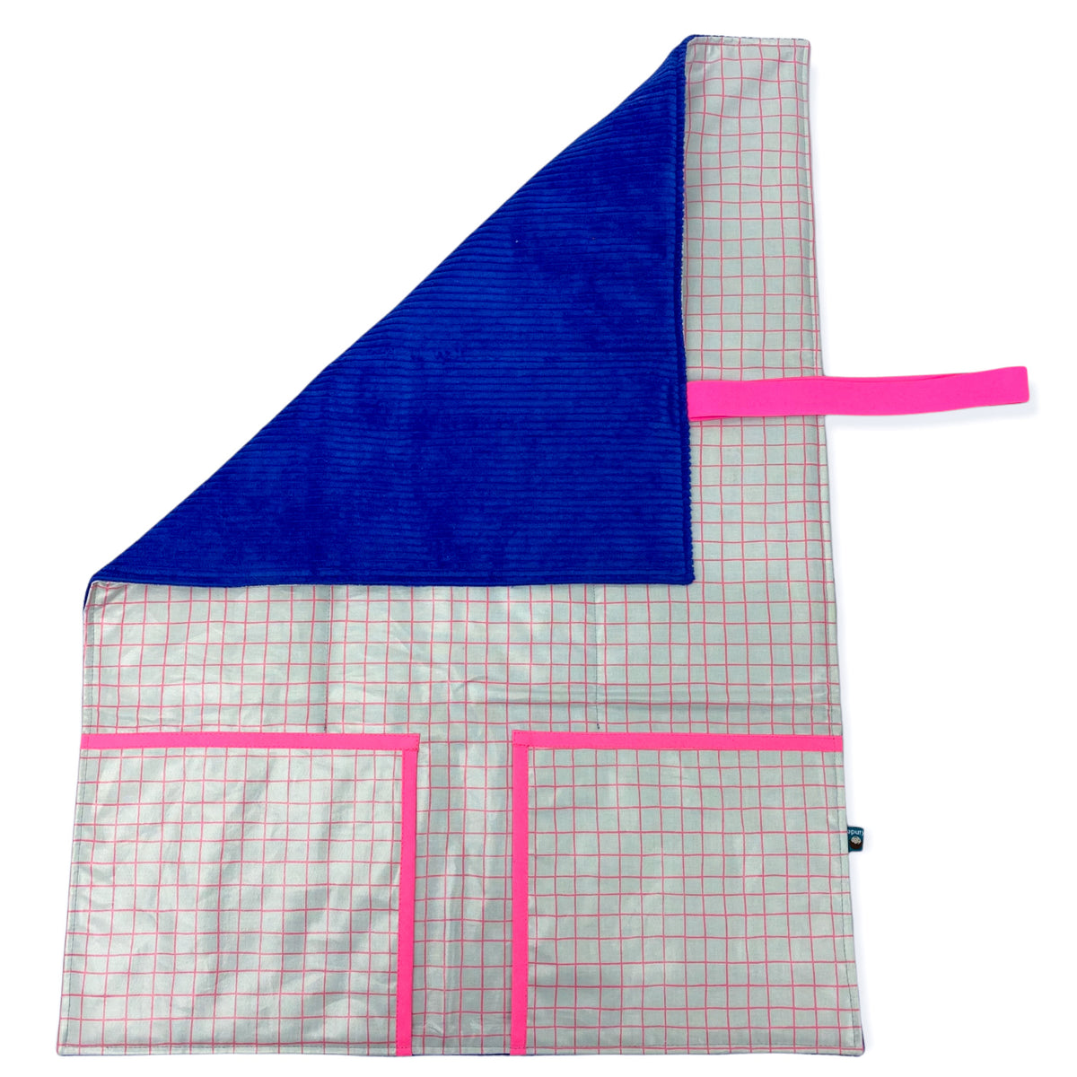 studio du. Wickelunterlage 'knallblau / pink grid'