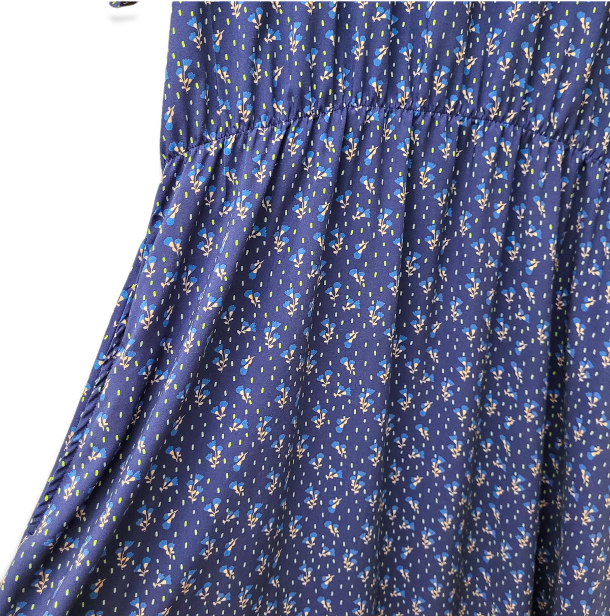 Studio du. MidiKleid aus Viskose Blümchen blau