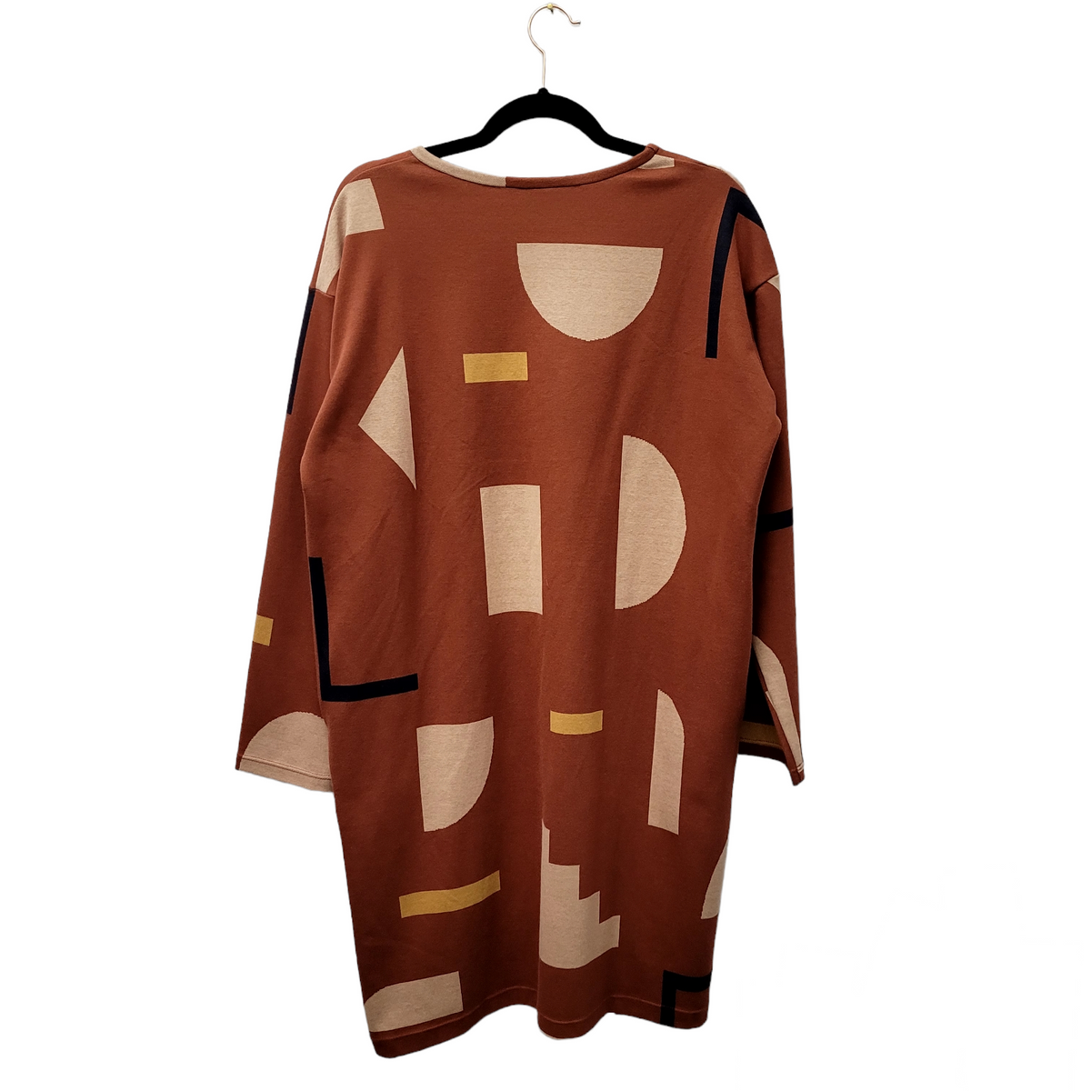 Studio du. Einzelstücke S und M! Oversize Kleid Ladies Grafisch Jaquard rost