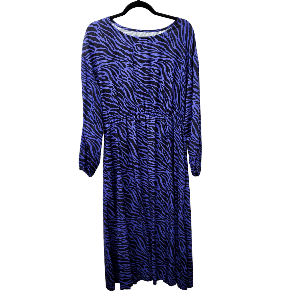 Studio du. Lang/kurzarm MidiKleid aus Viskose 'Zebra blau'
