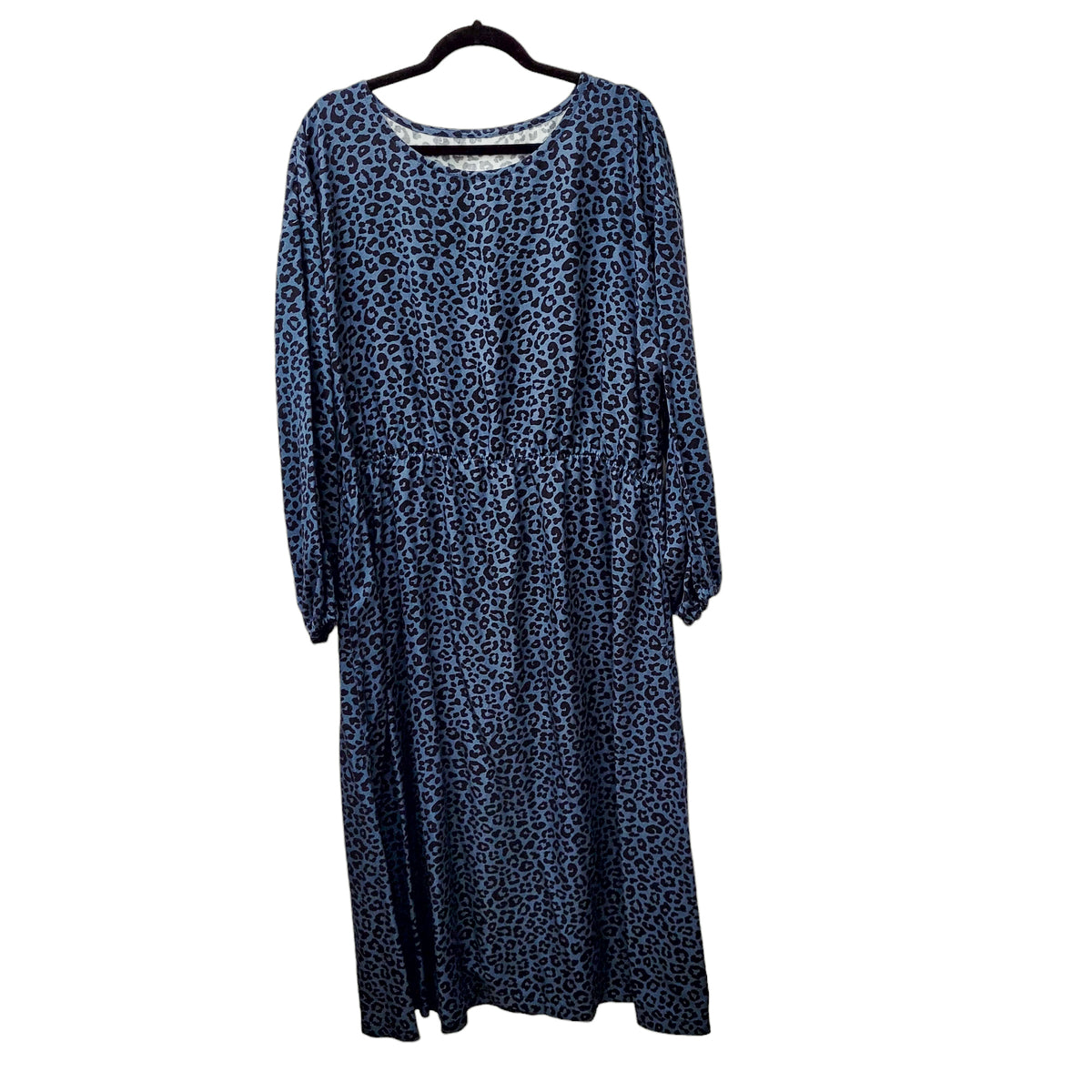 Studio du. Lang/kurzarm MidiKleid aus Viskose 'Leo petrolblau'