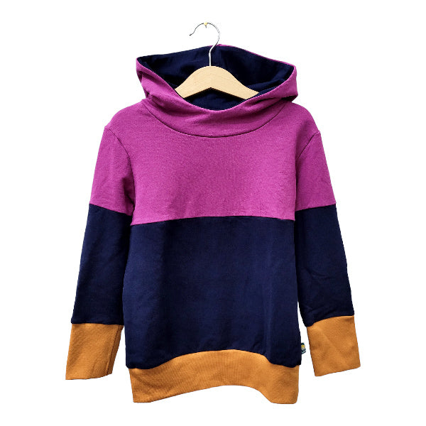 Studio du. Hoody Colorblocking 'beere dunkelblau caramel'