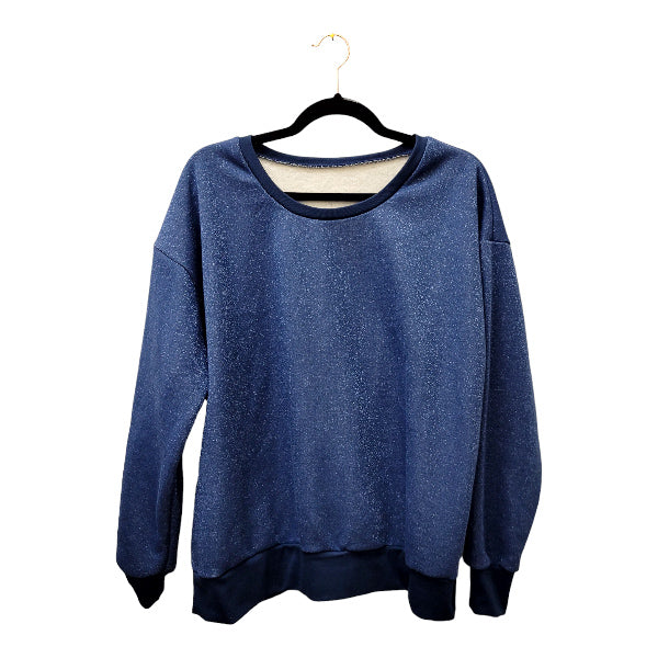 Studio du. Oversize Pullover Glitzer Blau