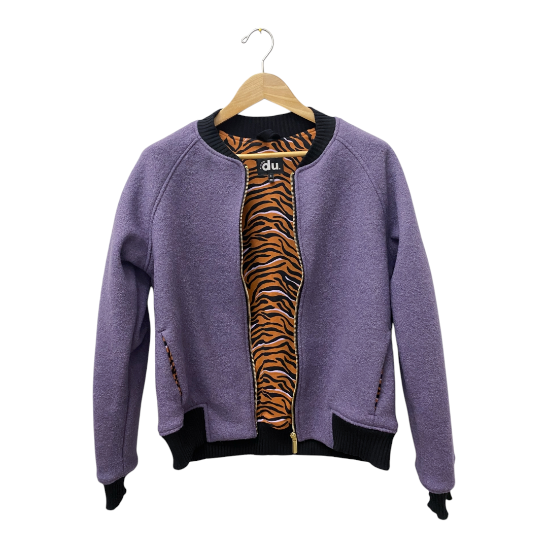 Studio du. Bomberjacke Wollwalk lila Zebra Rost