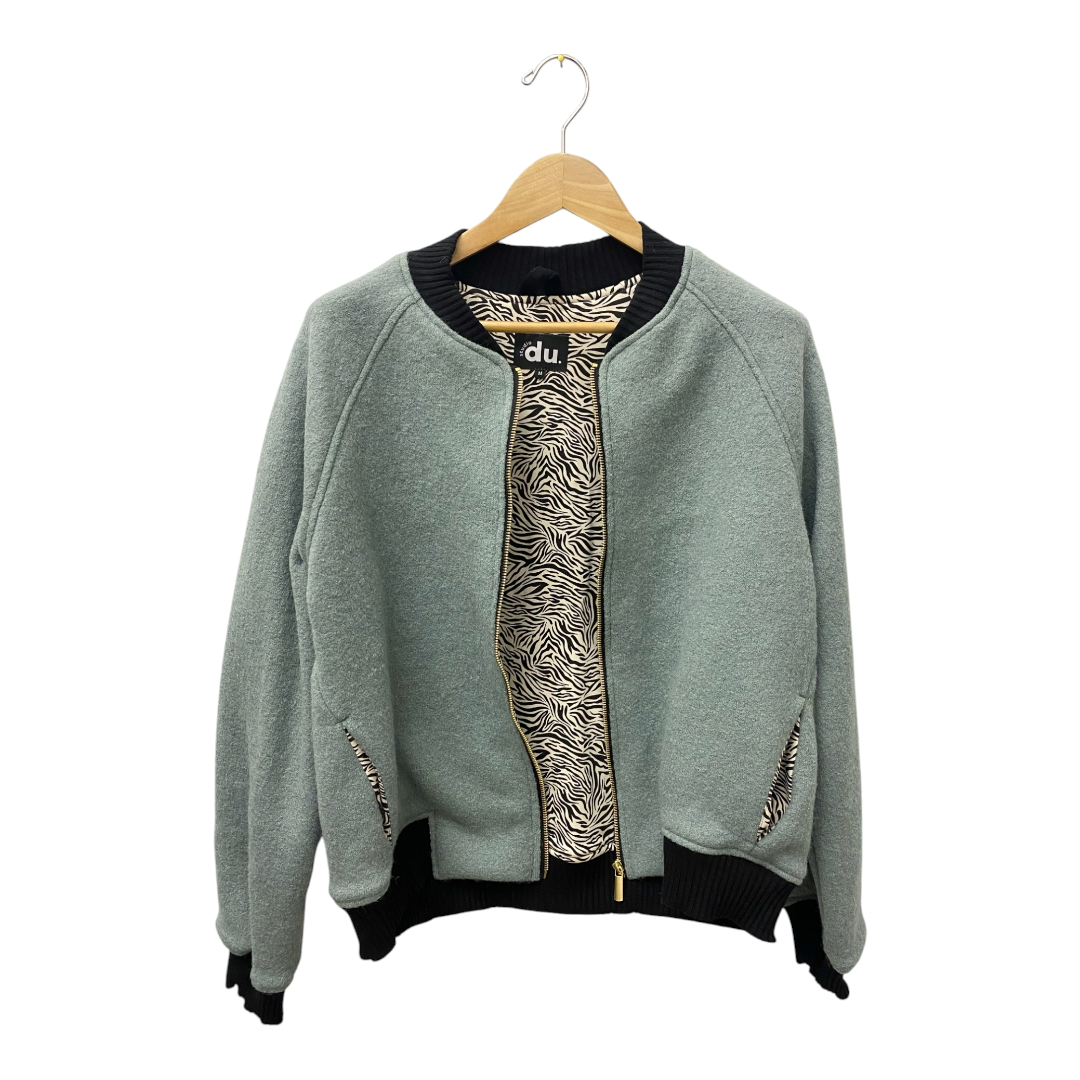 Studio du. Bomberjacke Wollwalk hellmint Zebra