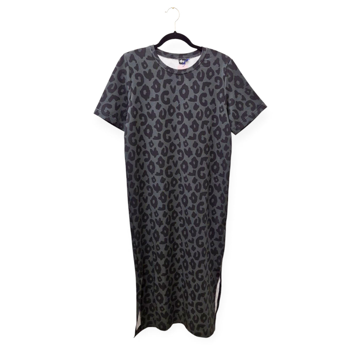 Studio du. Shirtkleid 'leo/knallblau und grau'