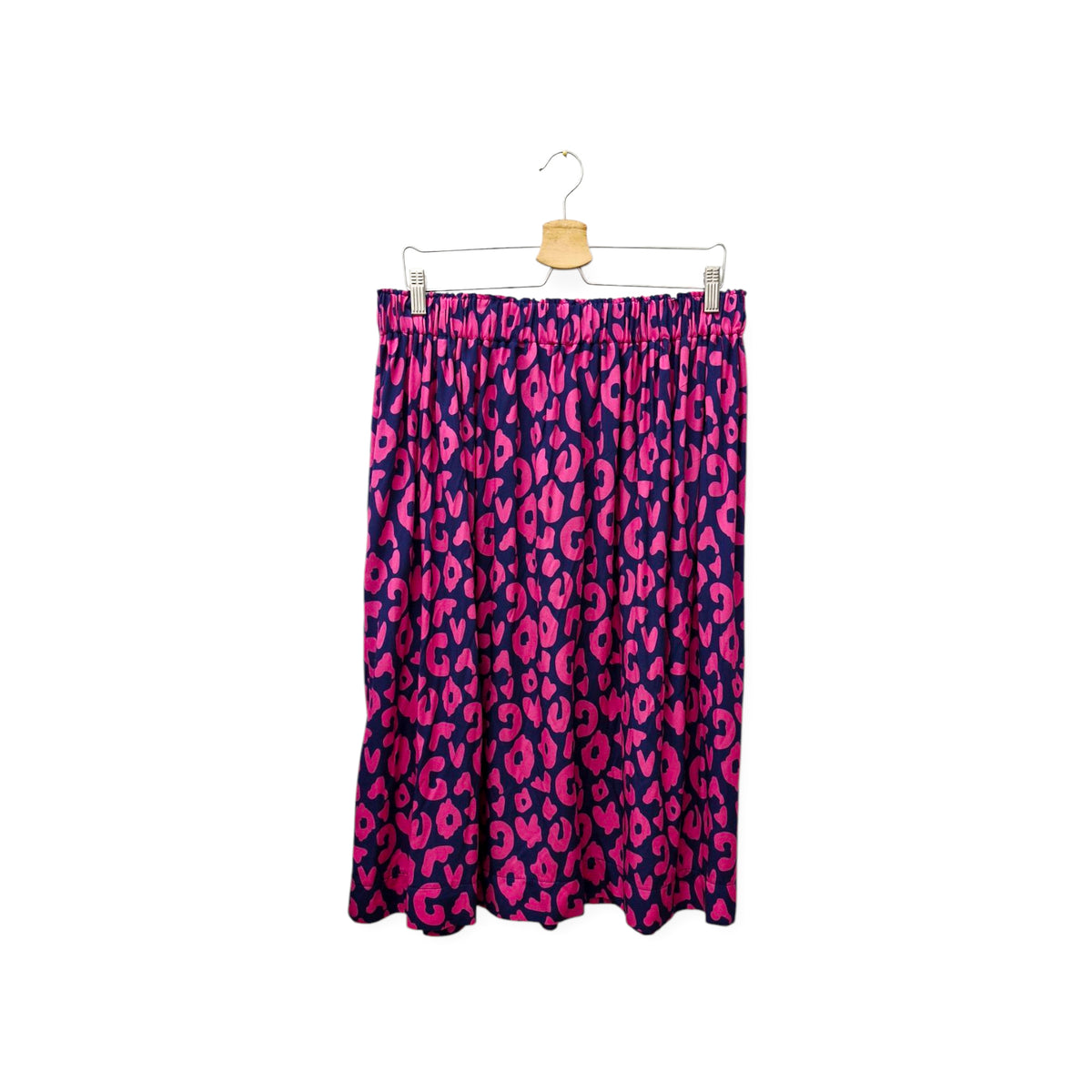 Studio du. Viskoserock 'leo/dunkelblau pink'