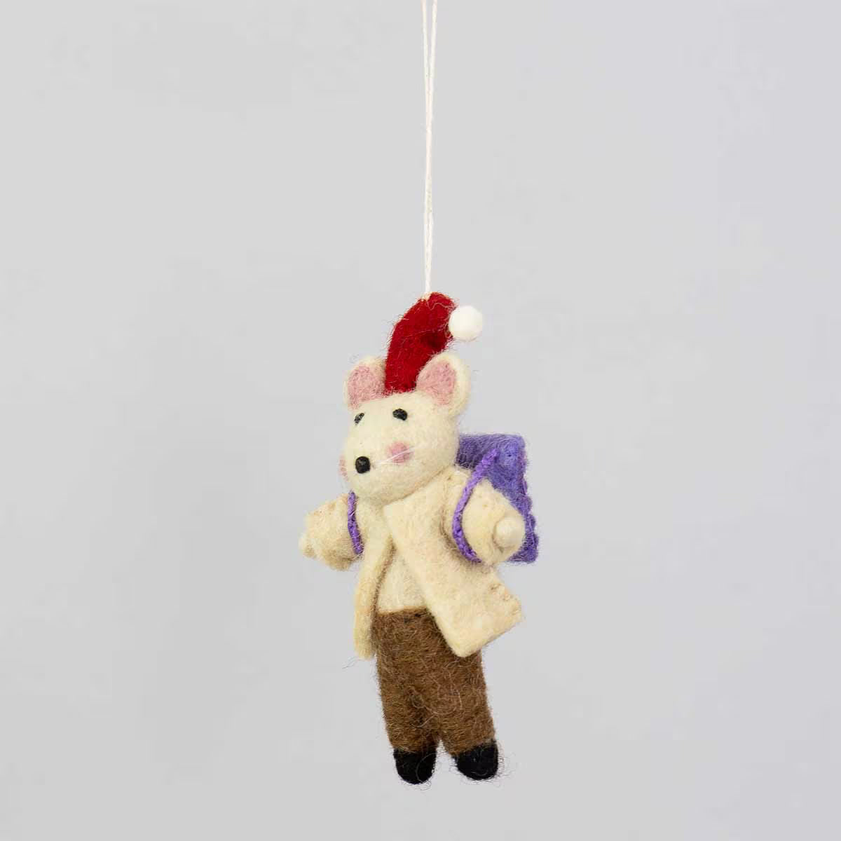 A World of Craft -Maus mit Rucksack Weihnachtsornament-