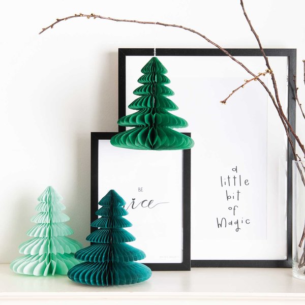 Wabenpapier Tannenbaum 'grün'