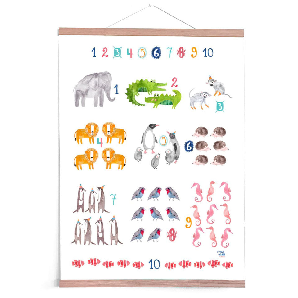 Poster 'Zahlen/Tiere' Frau Ottilie