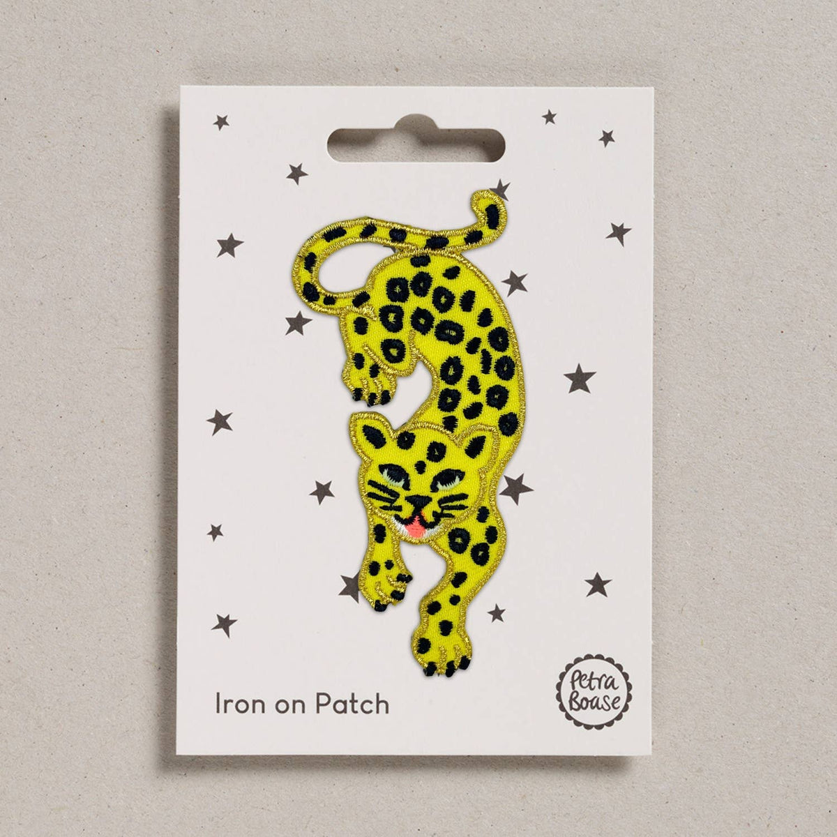 Bügelaufnäher- Springender Leopard Petra Boase