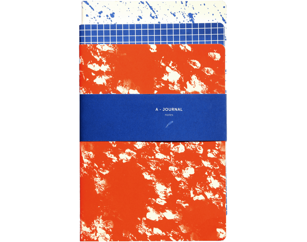 Notizen - Set mit 3 Softcover-Notizbüchern A-Journal Stationery
