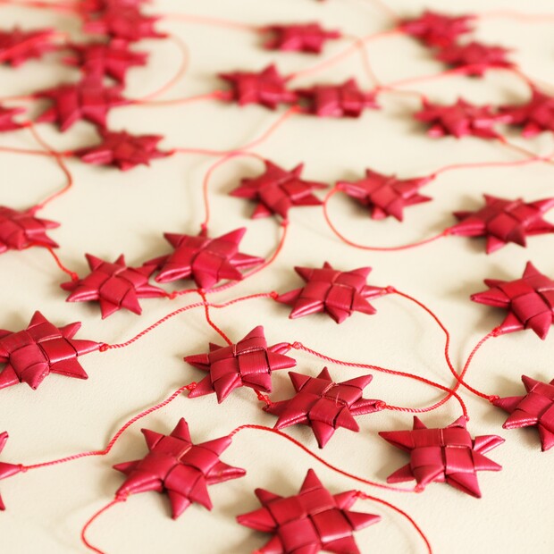 A World of Craft Girlande 'Stars on a string' rot