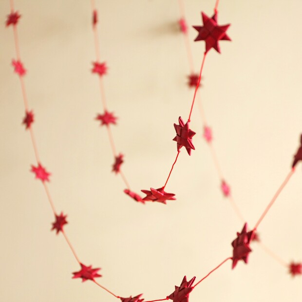 A World of Craft Girlande 'Stars on a string' rot