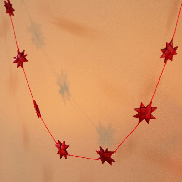 A World of Craft Girlande 'Stars on a string' rot