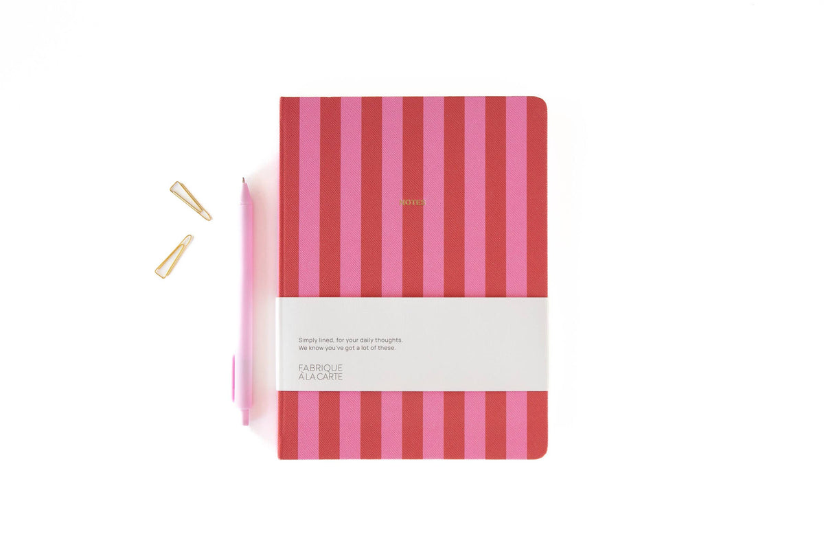 A-Journal Fabrique Notizbuch Streifen Pink