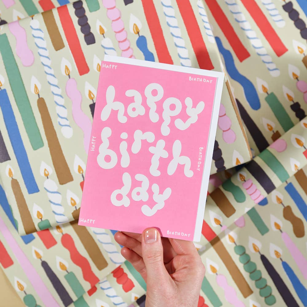 WRAP Geprägte Geburtstagskarte "Happy birthday"